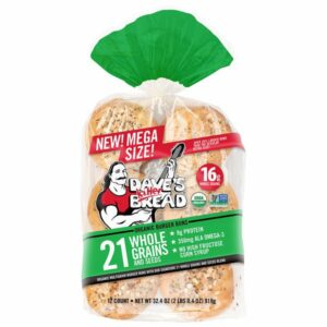 Dave’s Killer Bread Organic 21 Whole Grains and Seeds Buns 12 ct
