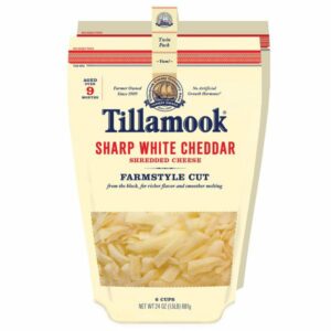 Tillamook Sharp White Cheddar Shreds, 2 x 1.5 lbs