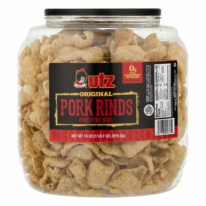 Utz Pork Rind Barrel, 18 oz