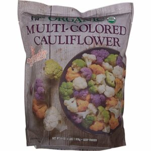 Columbia Fruit Organic 4 Colored Cauliflower, 4 x 1 lb